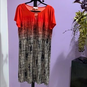 Calvin Klein red/orange dress size large
